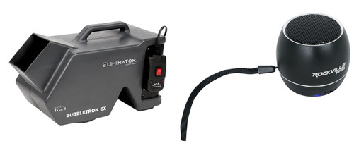 ELIMINATOR LIGHTING American DJ BUBBLE TRON EX Portable Bubble Machine w/Remote+Bluetooth Speaker 