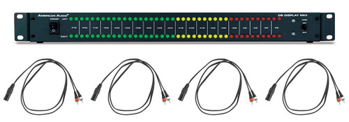 AMERICAN DJ American Audio ADJ DB DISPLAY MKII 19" 5V LED Db Level Display & Amp Rack+Cables 