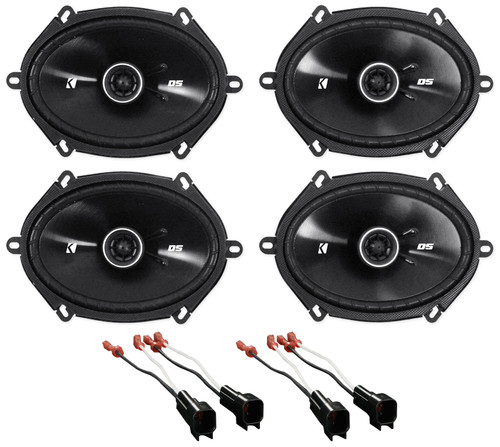 Kicker 6x8" Front+Rear Factory Speaker Replacement Kit For 2005-06 Ford Mustang
