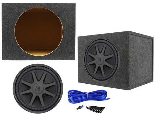 Kicker 44CVX152 15" CVX Comp VX 1000w RMS Car Subwoofer+Sealed Sub Box Enclosure