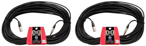 Pair (2) Hosa HSX-100 100' Foot 1/4"TRS To XLR Male Balanced Audio Cables