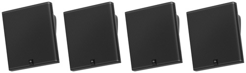 (4) JBL SLP14/T-BK Sleek Low-Profile On Wall Mount 4" 70v Commercial Speakers