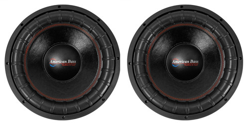 (2) American Bass XFL-1544 2000w 15" Competition Car Subwoofers w/3" Voice Coils