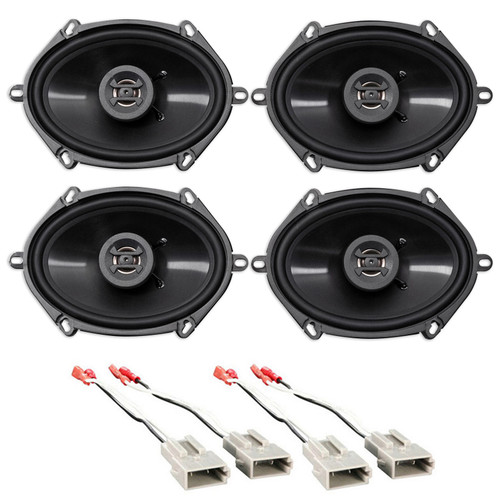 Hifonics 6x8" Front+Rear Factory Speaker Replacement Kit For 1997-98 Ford F-150