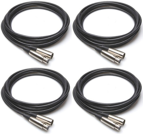 4 Hosa MCL-103 3' Foot XLR Female to Male Microphone Cables 3 PIN
