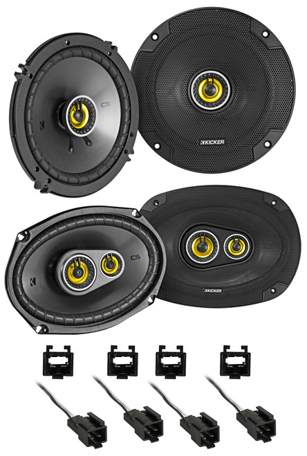 Kicker 46CSC Front + Rear Speaker Replacement Kit For 2001 Chrysler Sebring