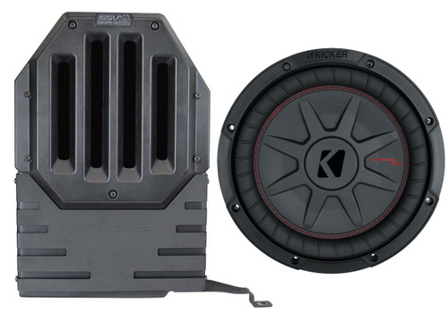SSV WORKS Kicker 10" Subwoofer in Sub Enclosure Box For 2017-Up Jeep Wrangler JL 4 Door 