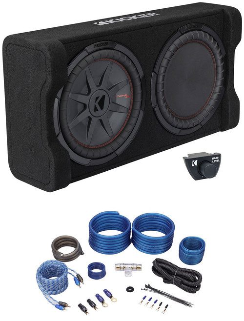  Kicker 51PTRTP12 TRTP 12" 500w Powered Subwoofer+Enclosure Box+Wire Kit PTRTP12 