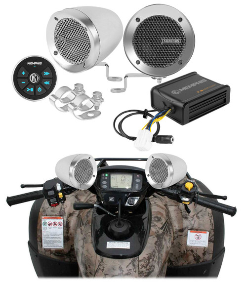 MEMPHIS AUDIO Memphis Bluetooth ATV Audio w/ Handlebar Speakers For Can-Am Outlander 