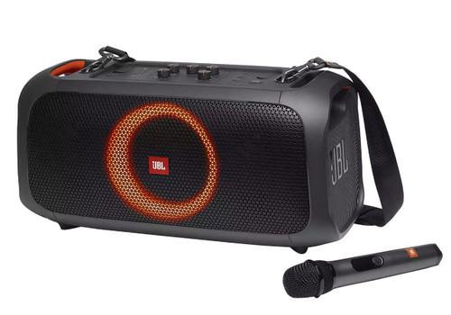  JBL PartyBox On-the-Go Party Tailgate Karaoke Bluetooth Speaker+LED+Wireless Mic 