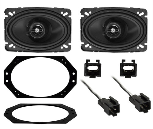 MEMPHIS AUDIO 4x6" Memphis Audio Front Speaker Replacement Kit for 1997-2002 Jeep Wrangler TJ 