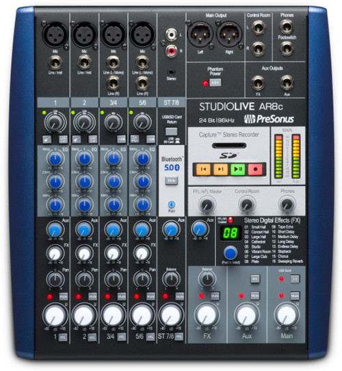  PRESONUS StudioLive SLM AR8C 8 Channel Mixer 8 In/4 Out USB Recording Interface 