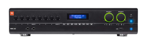  JBL VMA260 120-Watt 70 Volt 70V Mixer/Amplifier with Bluetooth 8 Channel Inputs 