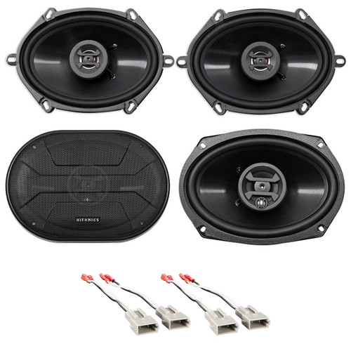 HIFONICS Front+Rear Hifonics Speaker Replacement Kit For 1992-1997 Ford Crown Victoria 