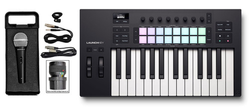NOVATION Novation LAUNCHKEY 25 MK4 25-Key USB MIDI Ableton Keyboard Controller+Microphone 
