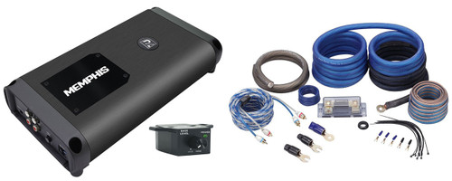 MEMPHIS AUDIO Memphis Audio PRX1500.1V2 1500w Mono Car Amplifier 1-Ohm PRX Amp+Wire Kit 