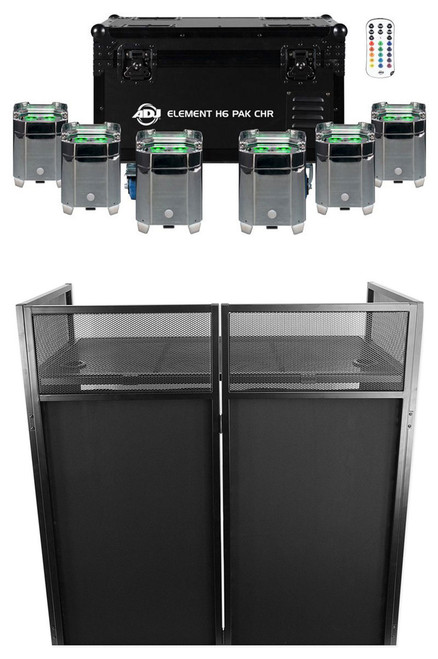 AMERICAN DJ American DJ Element H6 Pak Chr (6) RGBAW+UV Outdoor Wireless DMX Lights+Facade 