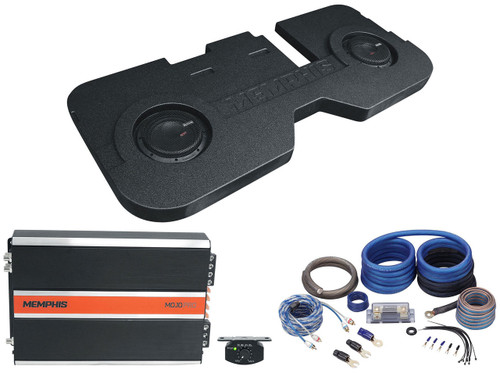 MEMPHIS AUDIO Memphis MJMERAM8D1 V2 Dual 8 inches Subs+Enclosure+Amp Fits 2002-2018 RAM Crew cab 