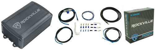  Rockville PS20 2 Channel ATV/UTV/Motorcycle Bluetooth Micro Amplifier+Amp Kit 