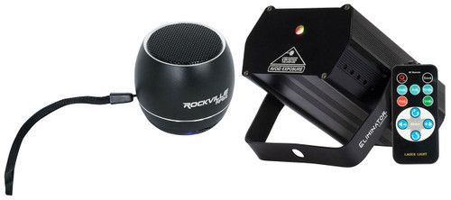 AMERICAN DJ Eliminator Lighting ADJ Micro Galaxian Three Green/Red Laser Light+Home Speaker 