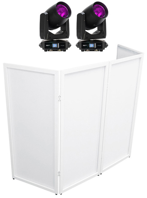 AMERICAN DJ 2 Eliminator ADJ Stryker Beam 13 Color LED Moving Head Gobo/Strobe Lights+Facade 