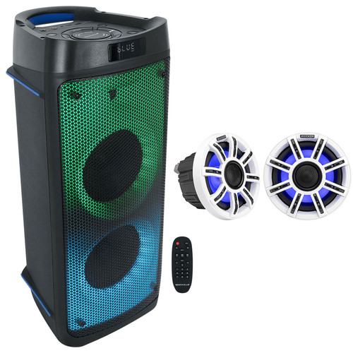 (2) KICKER 51MSC65 MSC65 6.5" 200 Watt Premium Marine Boat Speakers+Home Speaker