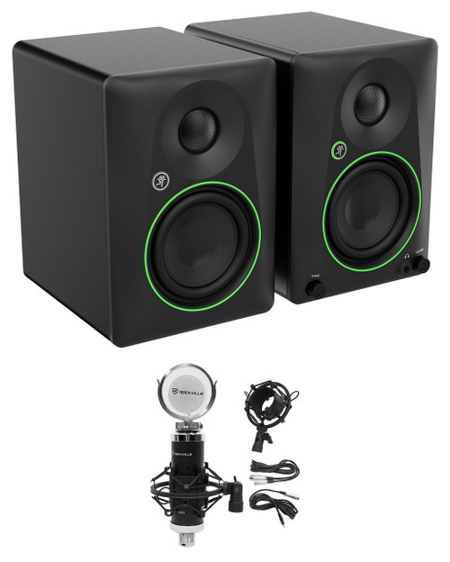 MACKIE Pair Mackie CR4.5BT 4.5" Powered Studio Monitors w/ Tone Control+Microphone 
