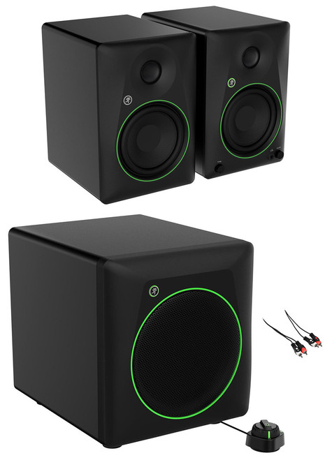 MACKIE Pair Mackie CR5BT 5" Powered Studio Monitors w/Bluetooth/Tone Control+8" Sub 
