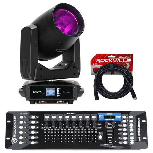 AMERICAN DJ Eliminator ADJ Stryker Beam 13 Colors 100w LED Moving Head Light+DMX Controller 
