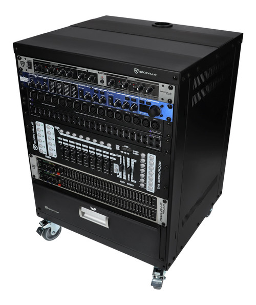 Rockville RR12U 12U Live Sound/Recording Studio Rack Case w/Wheels ...