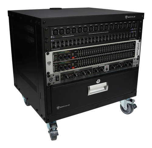 Rockville RR8U 8U Live Sound/Pro Recording Studio Rack Case w/Wheels ...