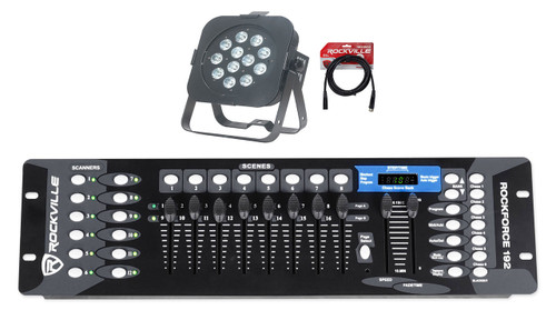 AMERICAN DJ American DJ FLAT PAR TW12 Dynamic Tri-White LED Par Wash Light+DMX Control+Cable 