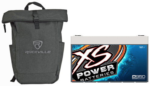 XS Power D950 12V 1000-2100W Range AGM Battery, Max 2100A + Backpack