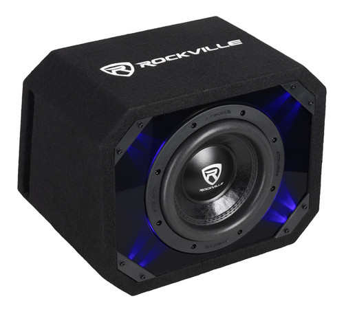 Rockville SV8K6D1 8" 1400w K6 Car Audio Subwoofer Plexi Sub Enclosure Box 1-Ohm