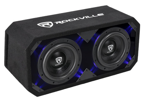 Rockville DV8K6D2 Dual 8" 2800w K6 Car Audio Subwoofers Plexi Sub Enclosure Box