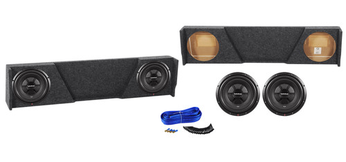 Dual 12" Rockford Fosgate Subwoofers+Sub Enclosure Box For 07-13 GMC/Chevy Xcab