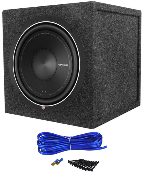 Rockford Fosgate Punch P1S2-12 12" 500w 2 Ohm Subwoofer+Sealed Sub Enclosure Box