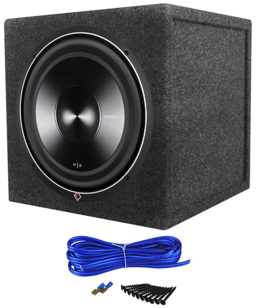 Rockford Fosgate P3D2-12 Punch 12" 1200 Watt DVC Car Subwoofer +Sealed Sub Box