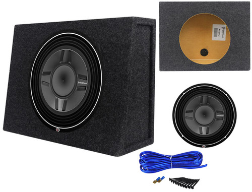 Rockford Fosgate P3SD2-12 12" 800W Shallow Mount Subwoofer+Car/Truck Sub Box
