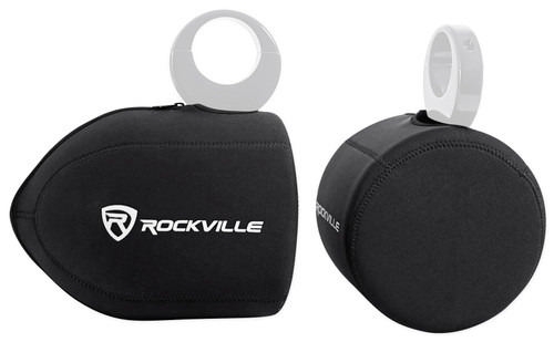 Rockville Neoprene Covers For 2) MB Quart NHT1-120LW 8" Wakeboard Tower Speakers