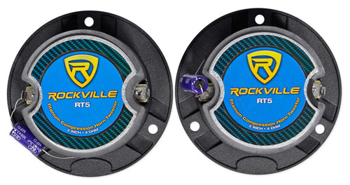 Rockville RT5 Aluminum Tweeter Pair, 2.8", 120W, 4 Ohms, Titanium - Foto 7