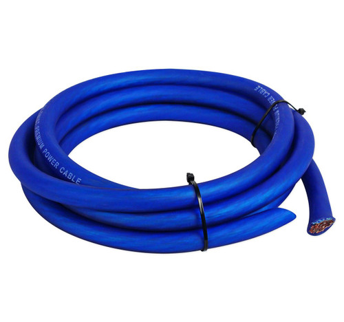 Rockville R0G100 BLUE 0 Gauge AWG 5 Foot Car Amp Ground Wire Cable