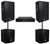(2) Rockville RSG15 15” 3000w DJ/Pro Audio PA Speaker+Amp+(2) 15" Subwoofers