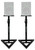 (2) Rockville Adjustable Studio Monitor Speaker Stands For Mackie CR4BT Monitors