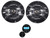(2) Kenwood KFC-1653MRB 6.5" 600w Marine Boat Speakers+Bluetooth Gauge Receiver