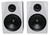 Pair Rockville APM8W 8" 500W Powered Studio Monitors+Stands+Pads+Headphones