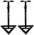 2) Rockville Adjustable Studio Monitor Speaker Stands For Behringer Truth B2030A