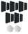 10) Rockville ROCKSLIM BLACK 240w Slim Home Theater Wall Speakers+JBL Subwoofers