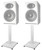 Pair 21‚Äù Steel White Stands For Audioengine A5+ Bookshelf Speakers