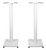 Pair 29‚Äù Steel White Stands For Dynaudio Emit M20 Bookshelf Speakers
